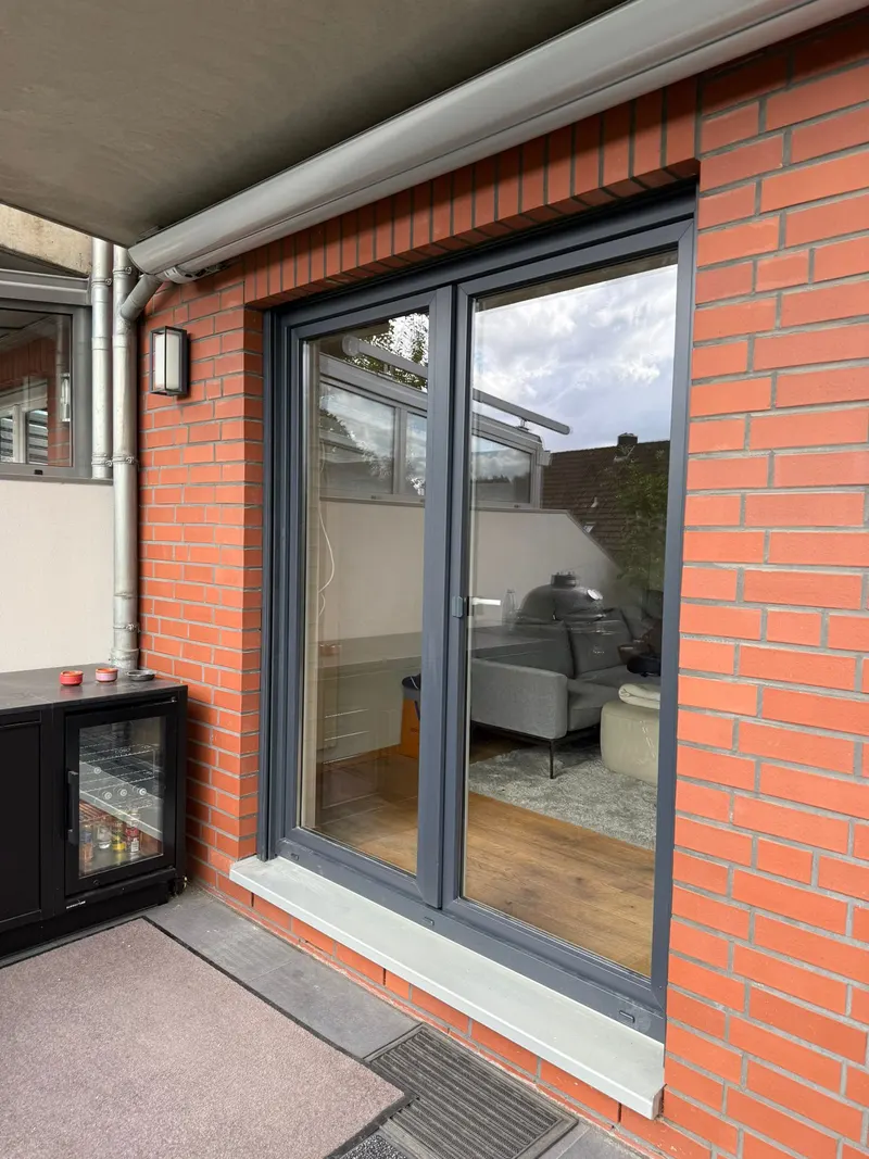 Zweiflügelige Terrassentür in Anthrazit
